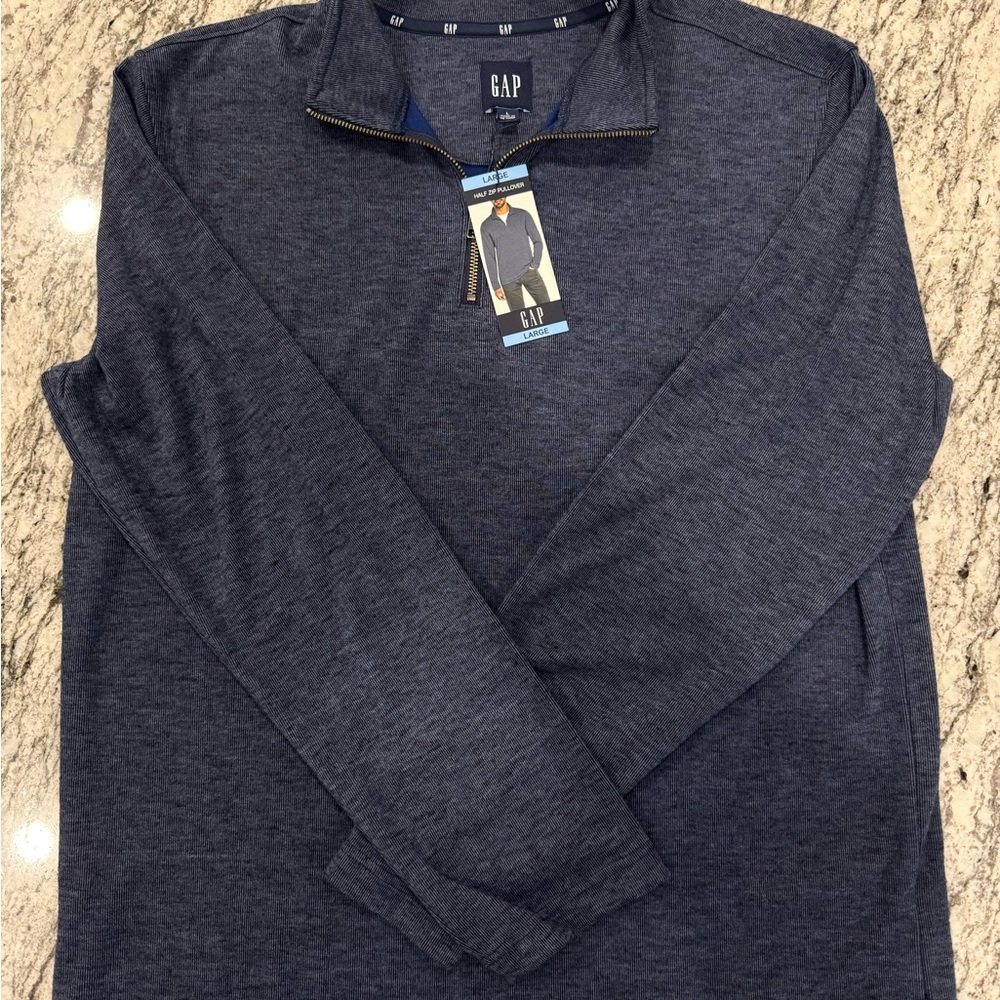 GAP Dark Blue Half-Zip Sweater